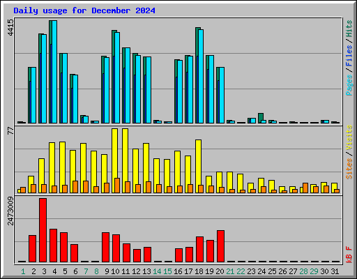 Daily usage for December 2024