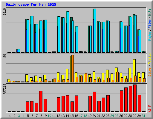 Daily usage for May 2025