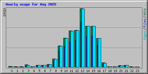 Hourly usage for May 2025