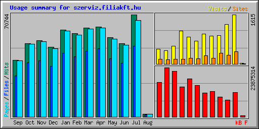 Usage summary for szerviz.filiakft.hu
