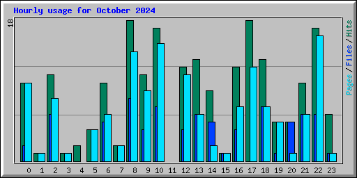 Hourly usage for October 2024